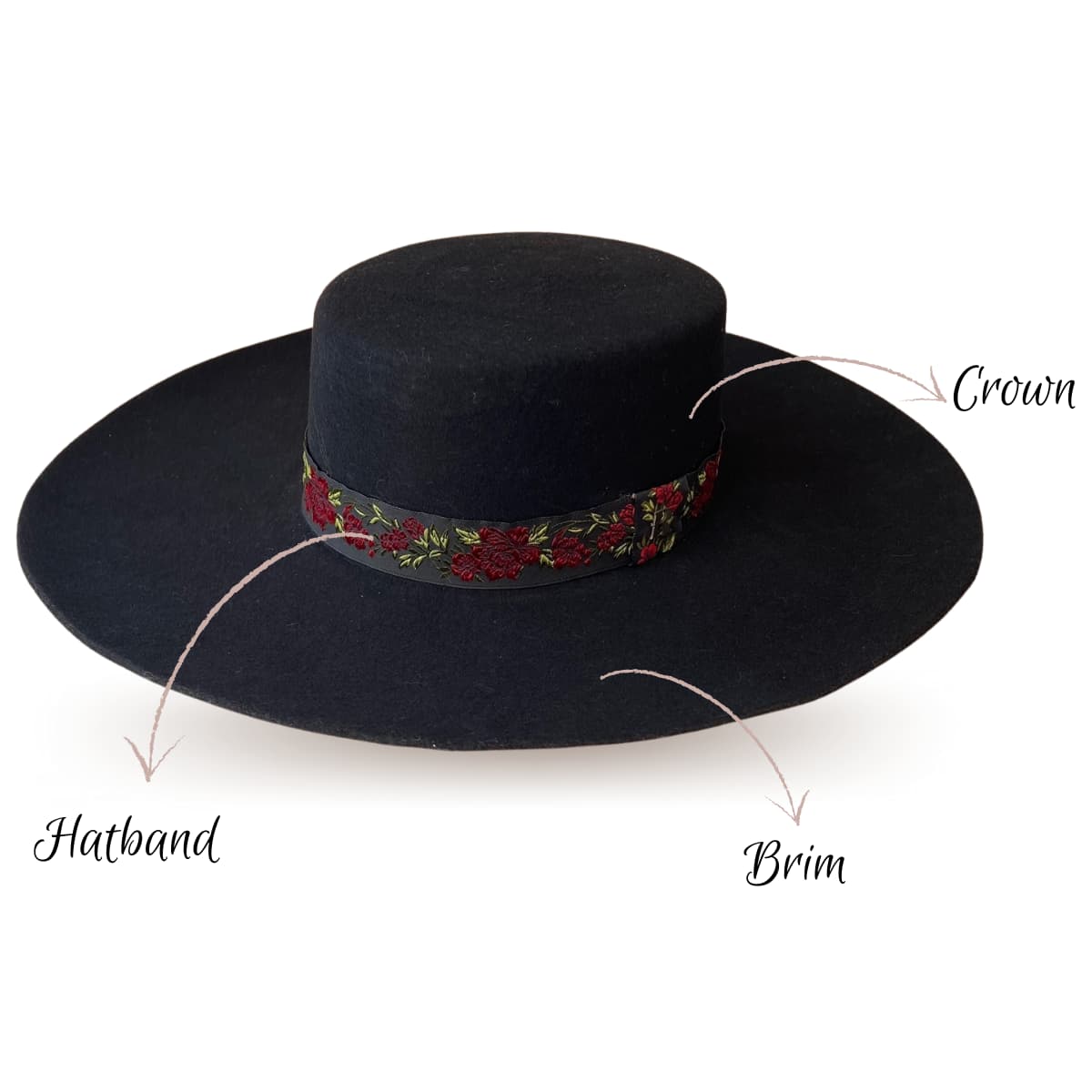Toledo Wool Felt Boater Hat - Ladies Hats for Weddings